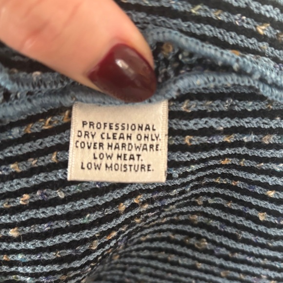 Vintage ST. JOHN Collection Blue Multi Color Tweed Knit Jacket  Skirt Set SZ 14 - Picture 5 of 6